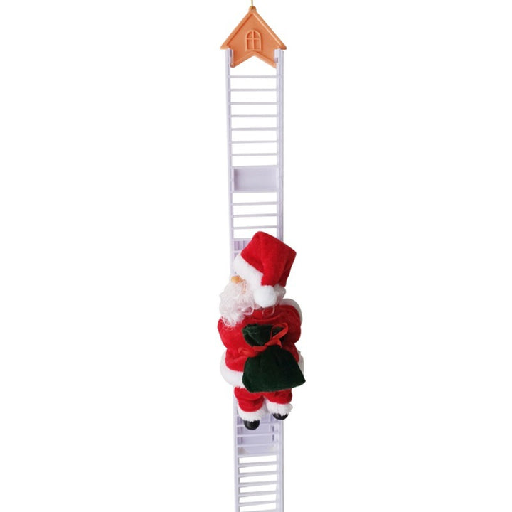 Climbing Ladder Electric Santa Claus Climbing Red Ladder Doll Toy by 253444