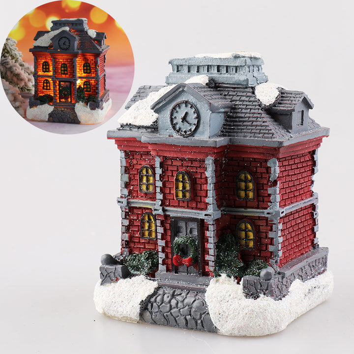 Christmas Decorations Resin Small House Micro Landscape Ornaments by 253444