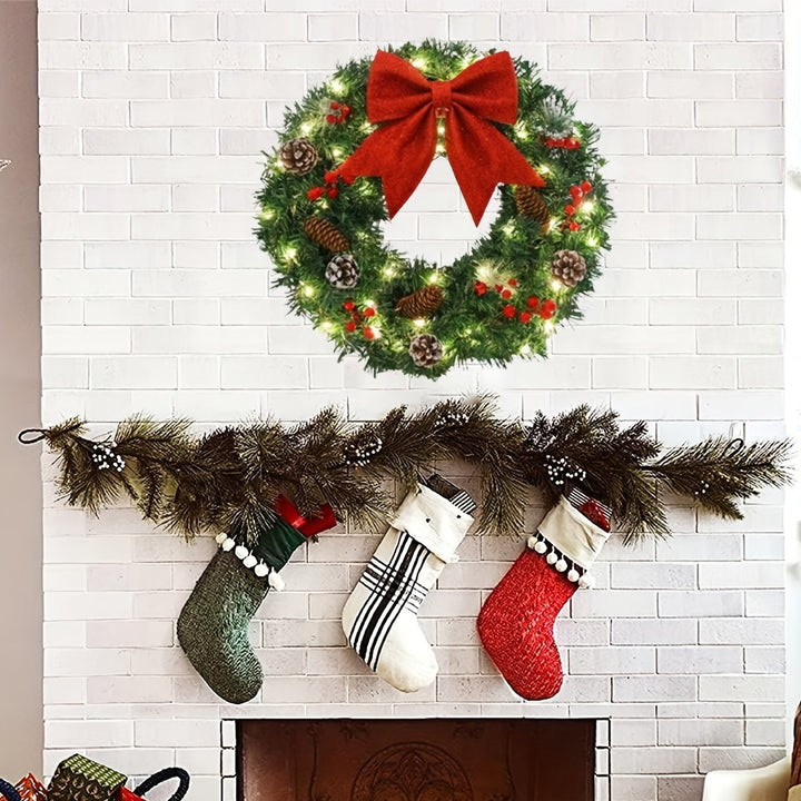 Guirlanda de Natal com Luzes Pré Iluminada 50cm