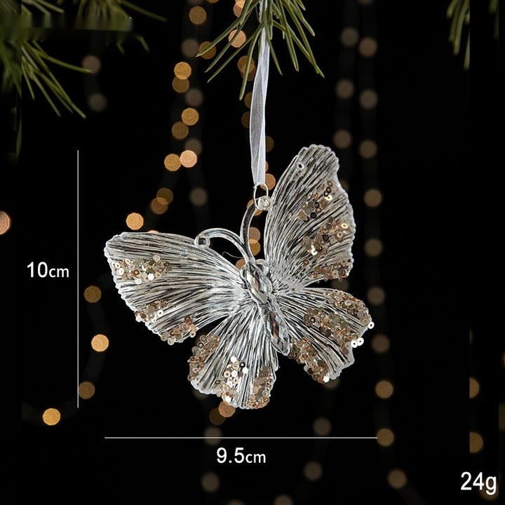 Christmas Decorations Sequins Acrylic Transparent Pendant by 253444