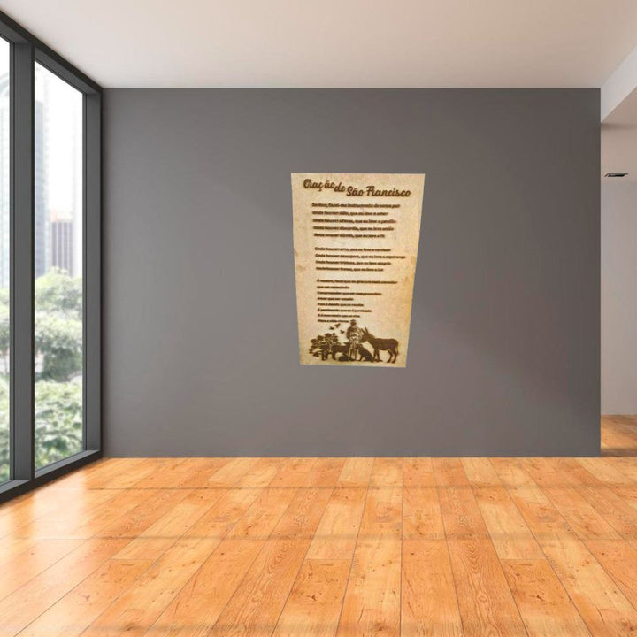 Quadro Oração de São Francisco de Assis em MDF 50x30 cm