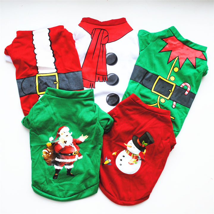 Dog Christmas Costume Sweatshirt Vest Clothes by 253444