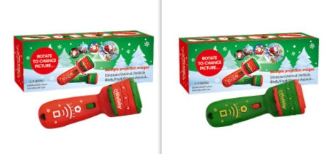 Santa Christmas Tree Flashlight Projector Torch Lamp Toy Early Education Toy For Kid Holiday Birthday Xmas Gift by 253444