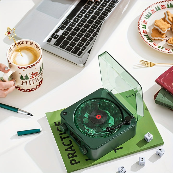 The best Christmas gift Waves Vinyl Player. Multifunctional White Noise BT Speaker With Adiustble Atmosphere Liaht RGB Lighting-audio Wireless Festival Qifts Getting Close To Nature And Adding Color To Life, Gifts From Friend by Casa Perfeita