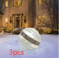 Christmas Ornament Ball Outdoor Pvc 60CM Inflatable Decorated Ball PVC Giant Big Large Balls Xmas Tree Decorations Toy Ball by 253444