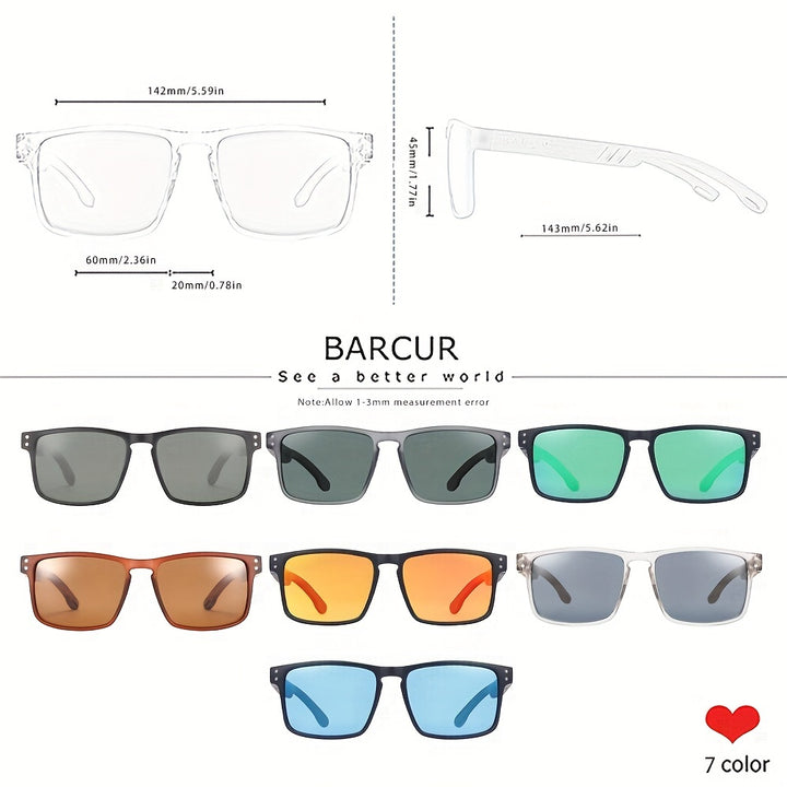 Barcur Óculos De Sol De Madeira Polarizados UV400 Unissexo