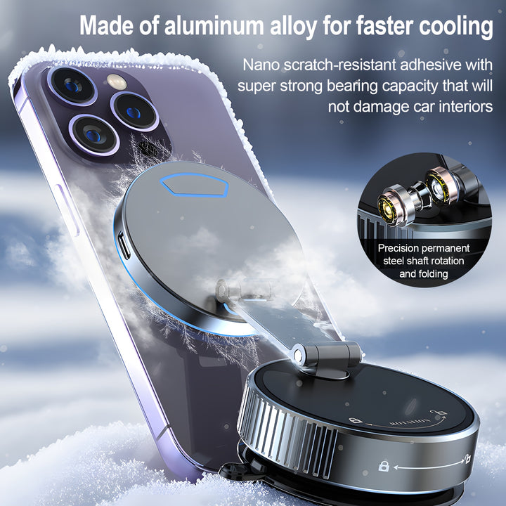 Carregador Sem Fios 15W Carro Ventosa 360 Magnética iPhone