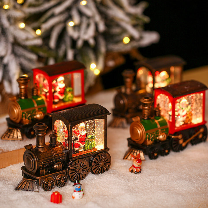 Christmas Train Luminous Interior Water Injection Desktop Decoration by 253444
