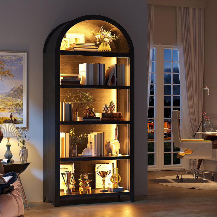 Estante Alta Arqueada Com 5 Prateleiras MDF Organização