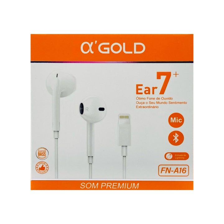 Fone AlphaGold Para Lightning Com Microfone FN-A16 by 253444