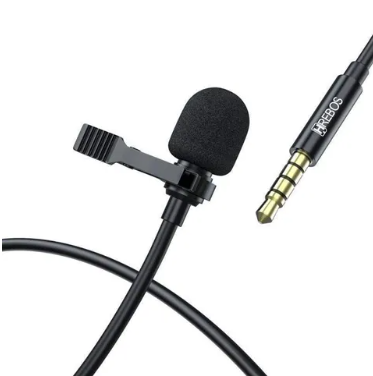 Microfone de Lapela P3 3.5mm Hrebos Áudio e Vídeo HS-30 by 253444