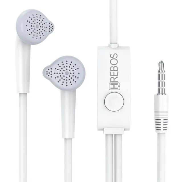 Fone de Ouvido P2 Hrebos Com Fio Branco HS-59 by 253444