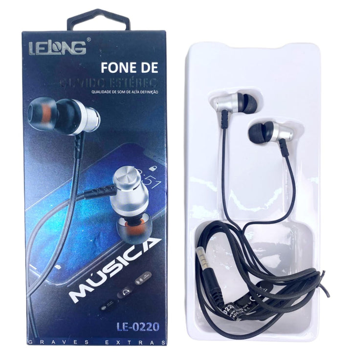 Fone de Ouvido Estéreo Com Fio P3 Som Alta Definição Lelong LE-0220 by 253444