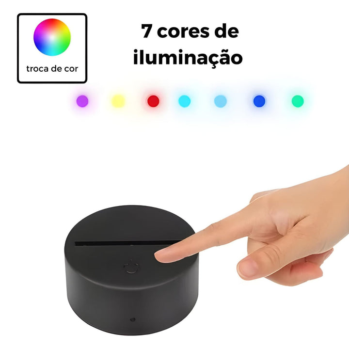 Luminária Lousa De Mesa Com Led E Caneta para Escrever