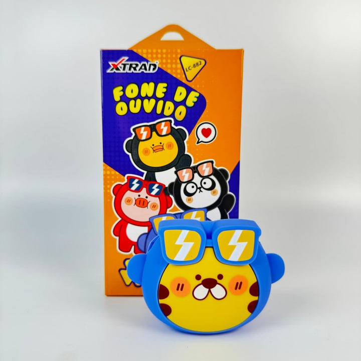 Fone De Ouvido Infantil Com Fio E Case Animais Fofos Xtrad LC-882 by 253444