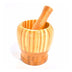 Pilão de Bambu Madeira com Socador Reforçado Cozinha Culinária Tempero by 474443