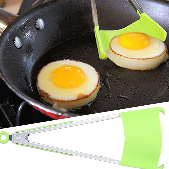 Pegador Multifuncional Espátula Antiaderente Silicone 2 em 1 Fritura Churrasco Frigideira Chapa Cozinha by 474443