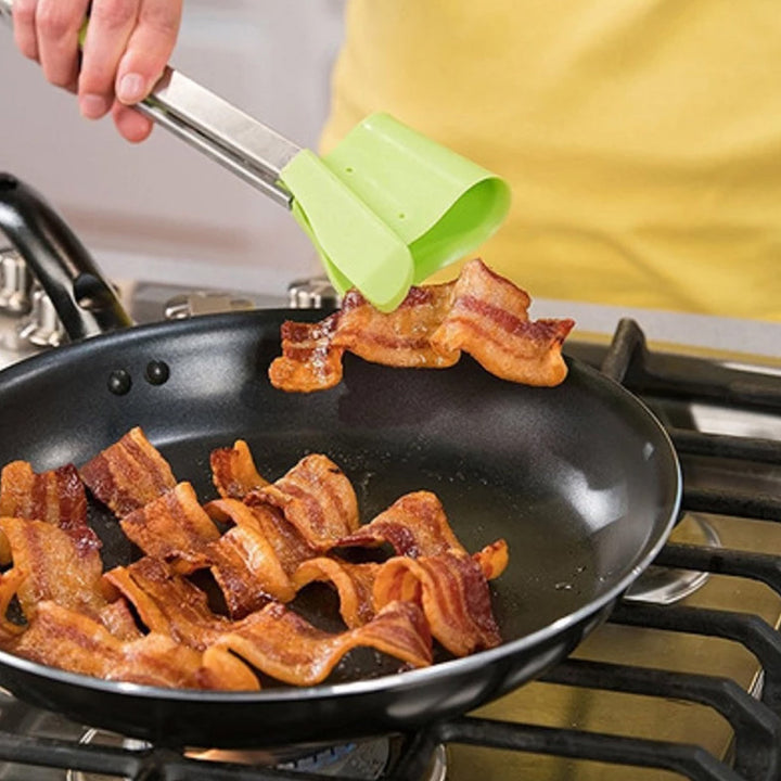 Pegador Multifuncional Espátula Antiaderente Silicone 2 em 1 Fritura Churrasco Frigideira Chapa Cozinha by 474443