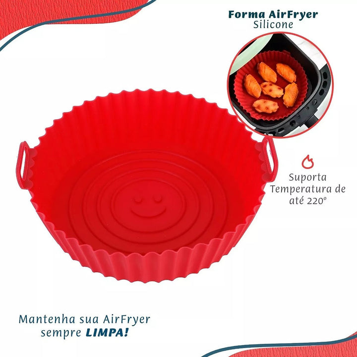 Forma Assadeira Para Fritadeira Air Fryer Em Silicone Flexível Lavável by 486837