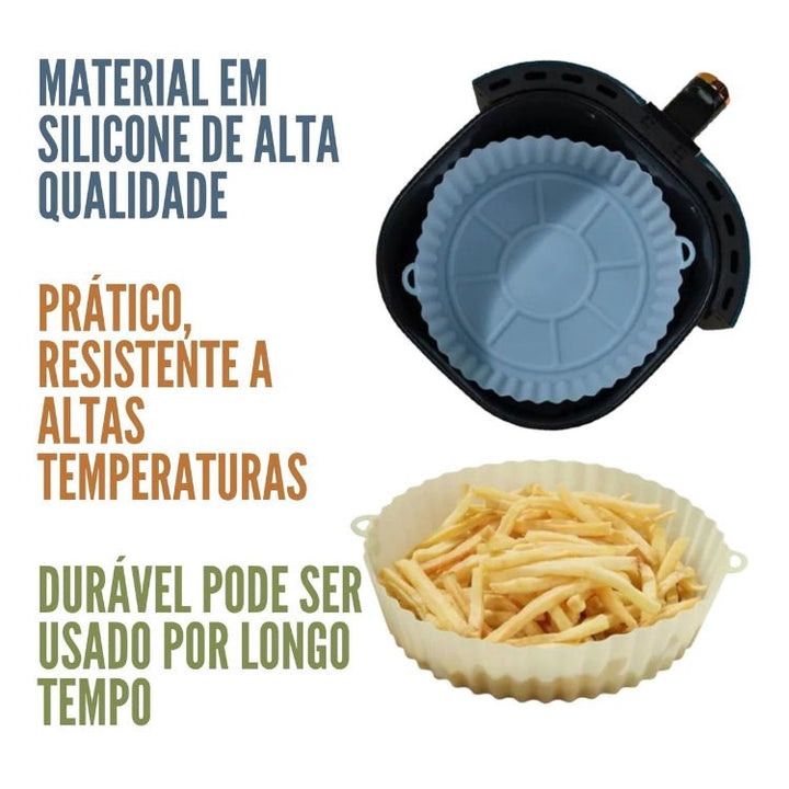 Forma Assadeira Para Fritadeira Air Fryer Em Silicone Flexível Lavável by 486837