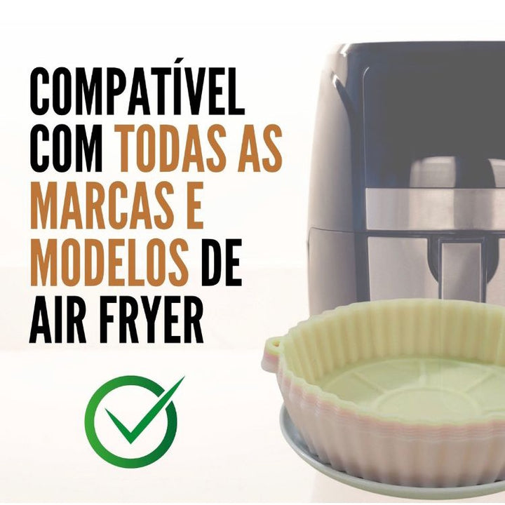 Forma Assadeira Para Fritadeira Air Fryer Em Silicone Flexível Lavável by 486837