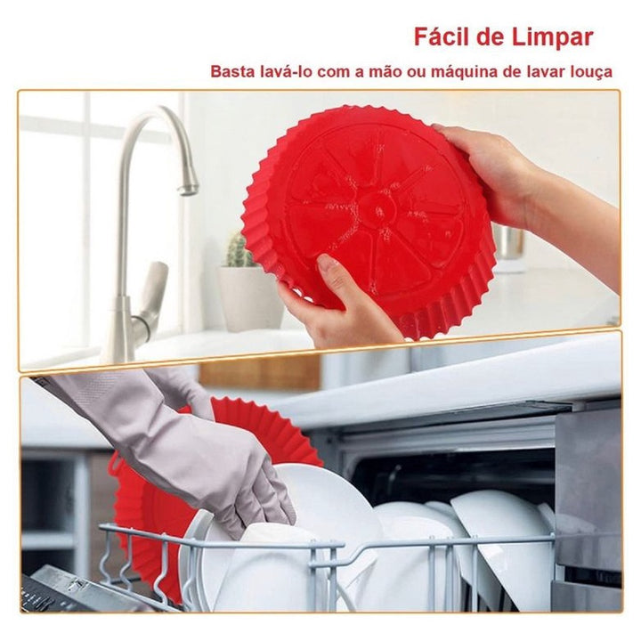 Forma Assadeira Para Fritadeira Air Fryer Em Silicone Flexível Lavável by 486837