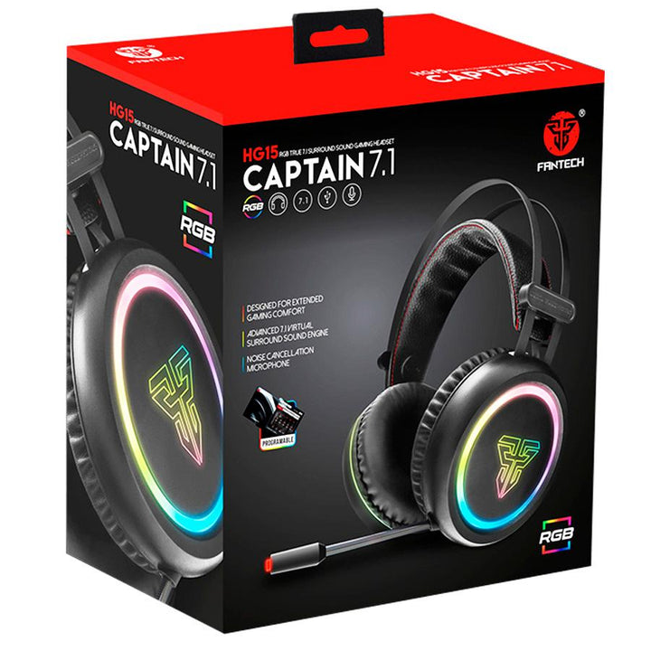 Headset Gamer Captain 7.1 USB RGB Virtual PC Fantech HG15 by 413106