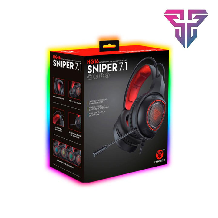 Headset Gamer Sniper 7.1 USB Iluminação RGB Fantech HG16 by 413106