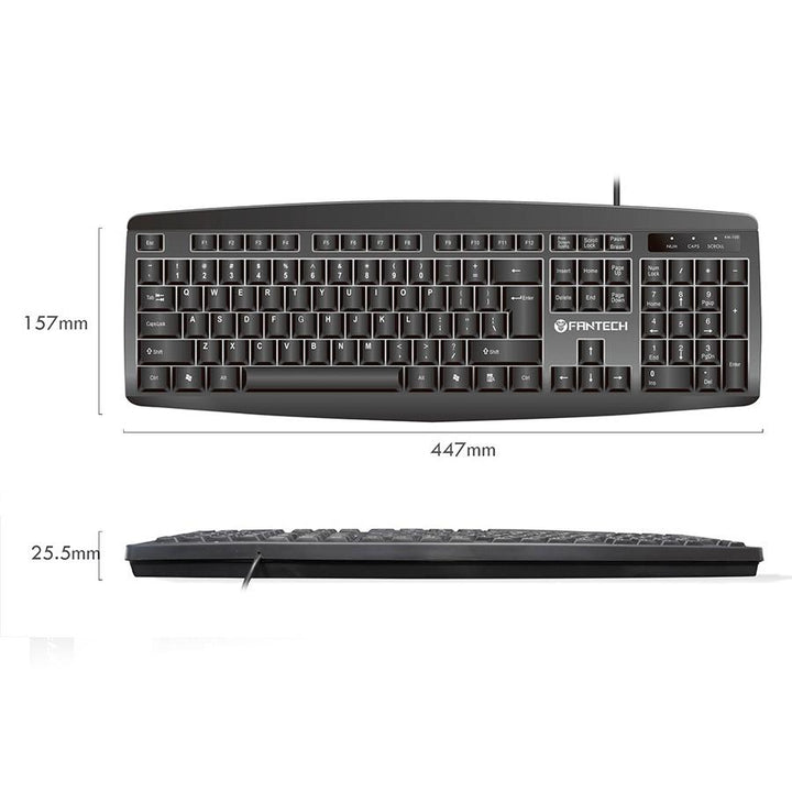 Kit Teclado e Mouse Teclas Silenciosas Fantech KM-100 by 413106
