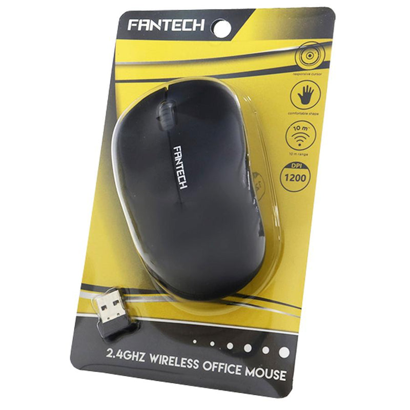 Mouse Sem Fio Fantech Forma Confortável W188 Preto 1200DPI by 413106