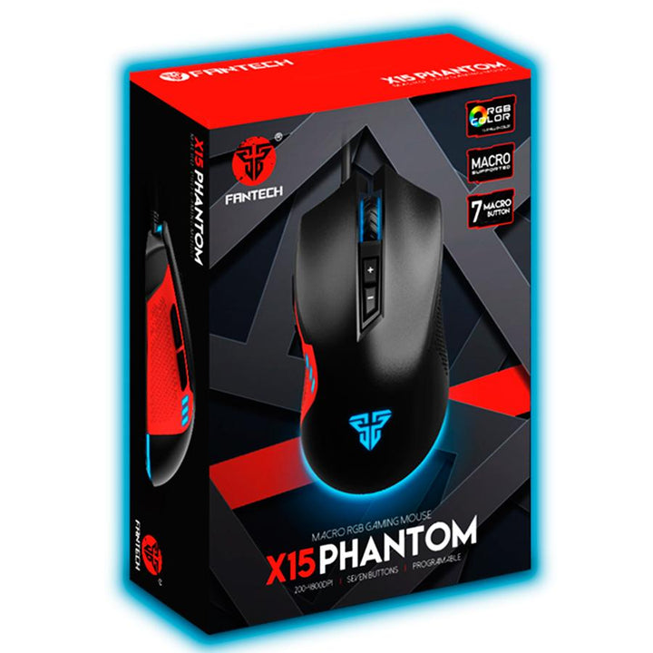Mouse para Jogos Macro RGB Fantech Phantom X15 7 Botôes by 413106