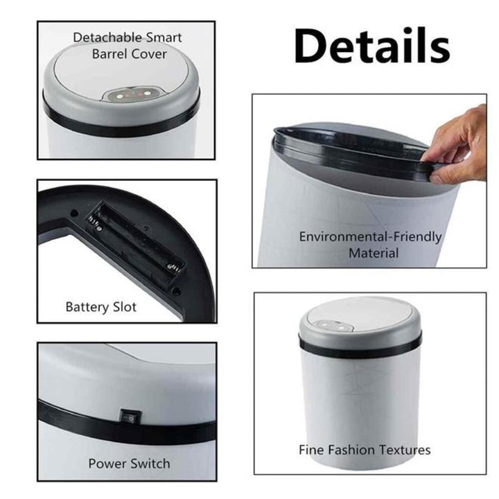 Lixeira Automática 9 Litros Branca Com Sensor De Abertura Inteligente Para Banheiro Cozinha Luxo Portátil by 529717