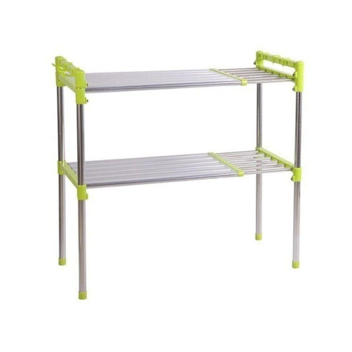 Prateleira Inox Organizador De Cozinha Banheiro Rack Estante Microondas Sapateira Ajustável Multifuncional by 529717