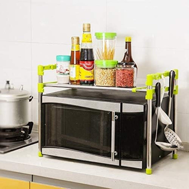 Prateleira Inox Organizador De Cozinha Banheiro Rack Estante Microondas Sapateira Ajustável Multifuncional by 529717