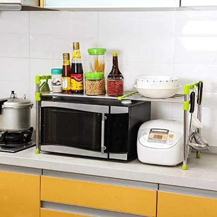Prateleira Inox Organizador De Cozinha Banheiro Rack Estante Microondas Sapateira Ajustável Multifuncional by 529717