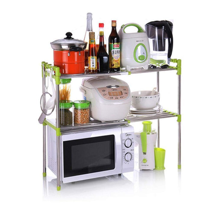 Prateleira Inox Organizador De Cozinha Banheiro Rack Estante Microondas Sapateira Ajustável Multifuncional by 529717