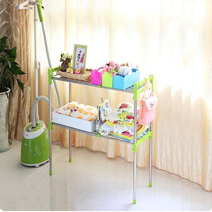 Prateleira Inox Organizador De Cozinha Banheiro Rack Estante Microondas Sapateira Ajustável Multifuncional by 529717