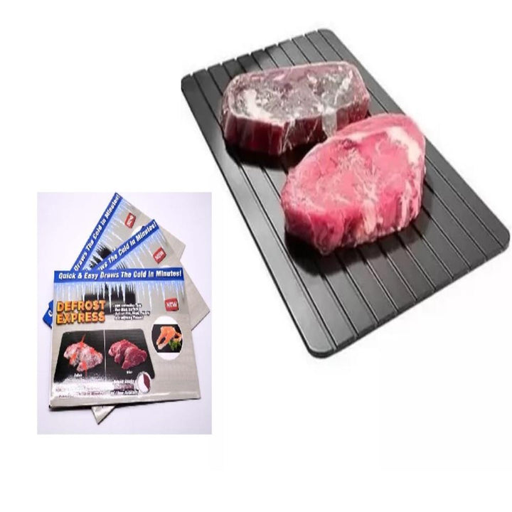 Tábua De Descongelar Carnes Alimentos Placa Defrost Mágica Rápido Cozinha Churrasco Antiaderente Alumínio by 529717