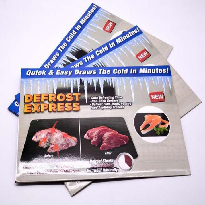 Tábua De Descongelar Carnes Alimentos Placa Defrost Mágica Rápido Cozinha Churrasco Antiaderente Alumínio by 529717