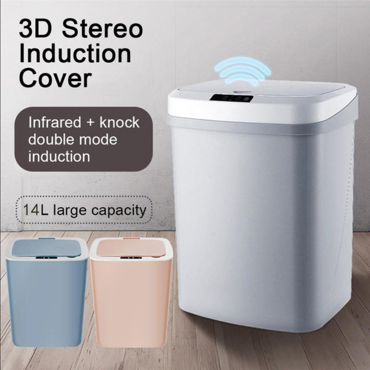 Lixeira Automática Inox 14 Litros Sensor Touch Inteligente Cesto Cozinha Banheiro 14L Recarregável by 529717