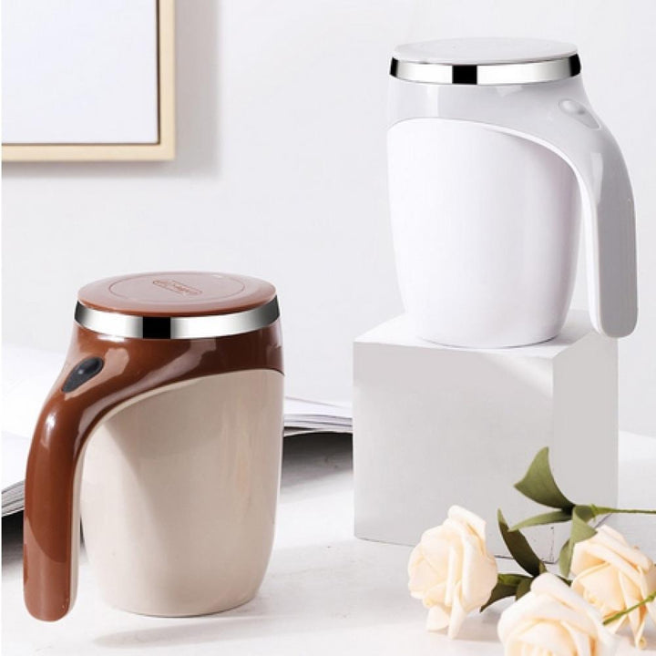Caneca Mixer Automática Magnética 400Ml Copo Jarra Misturador Shake Café Vintage Luxo by 529717