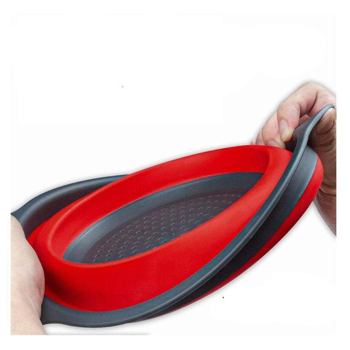 Escorredor Retrátil Silicone Cozinha Macarrão Arroz Legumes Salada Multiuso Portátil Dobrável by 529717
