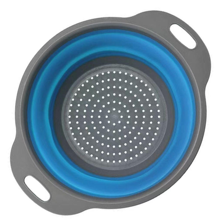 Escorredor Retrátil Silicone Cozinha Macarrão Arroz Legumes Salada Multiuso Portátil Dobrável by 529717