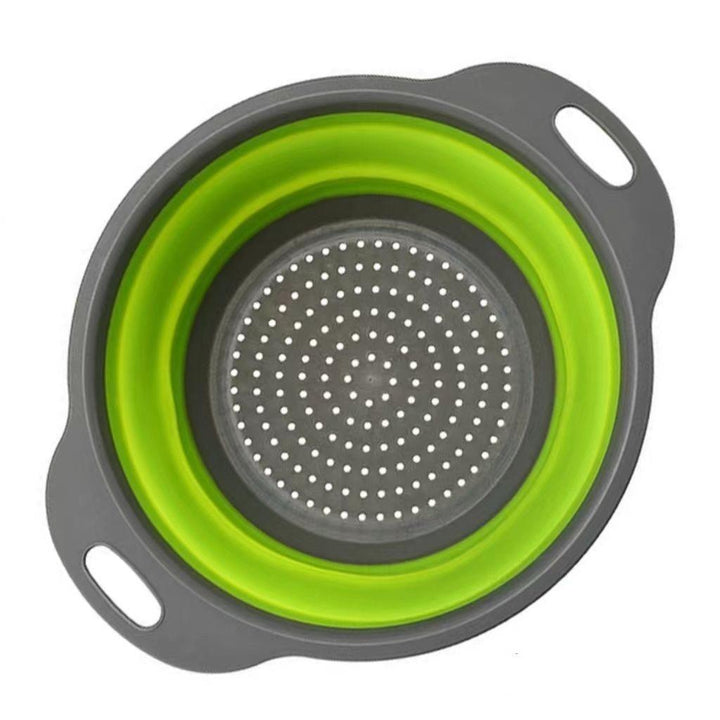 Escorredor Retrátil Silicone Cozinha Macarrão Arroz Legumes Salada Multiuso Portátil Dobrável by 529717