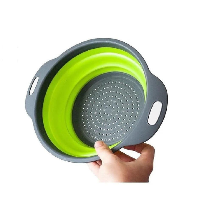 Escorredor Retrátil Silicone Cozinha Macarrão Arroz Legumes Salada Multiuso Portátil Dobrável by 529717
