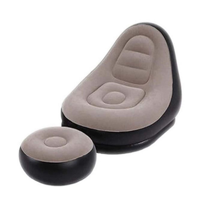 Sofá Poltrona Inflável Ultra Lounge Com Puff Cama Colchão Portátil Quarto Sala Jardim Piscina 2 em 1 by 529717