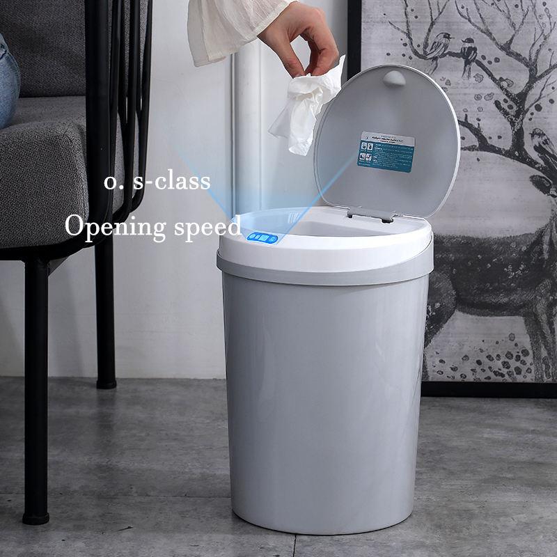 Lixeira Automática 9 Litros Sensor Touch Cesto Inteligente Luxo Banheiro Cozinha Portátil Azul by 529717