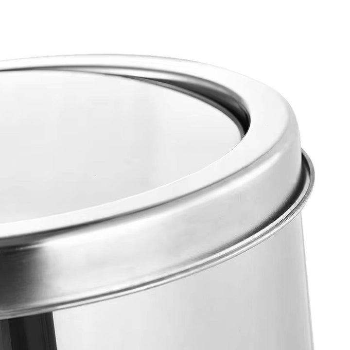 Lixeira Inox Basculante 12 Litros Tampa Vai E Vem Cesto Luxo Banheiro Cozinha Escritório Moderno by 529717