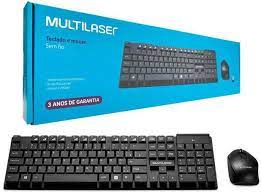 KIT TECLADO E MOUSE SEM FIO MULTILASER TECLAS FLUTUANTES PRETO TC251 by 537135