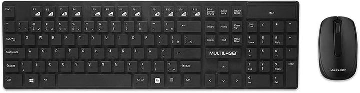 KIT TECLADO E MOUSE SEM FIO MULTILASER TECLAS FLUTUANTES PRETO TC251 by 537135
